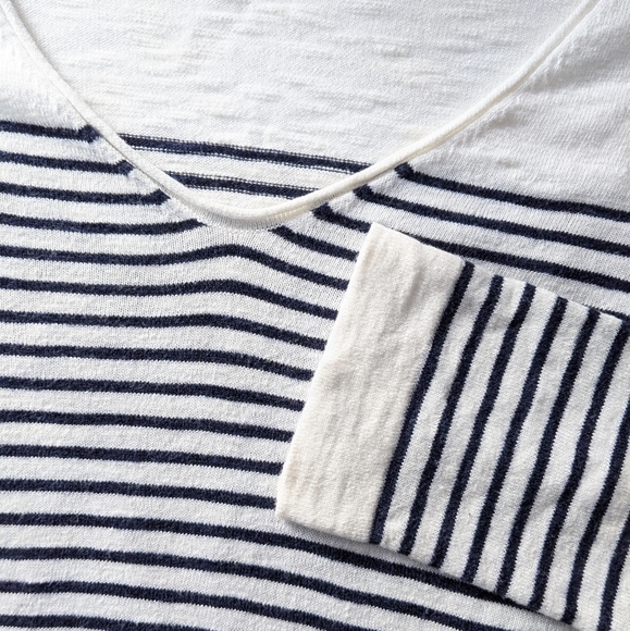 GAP Slub Vee Striped Sweater, S - Picture 7 of 7